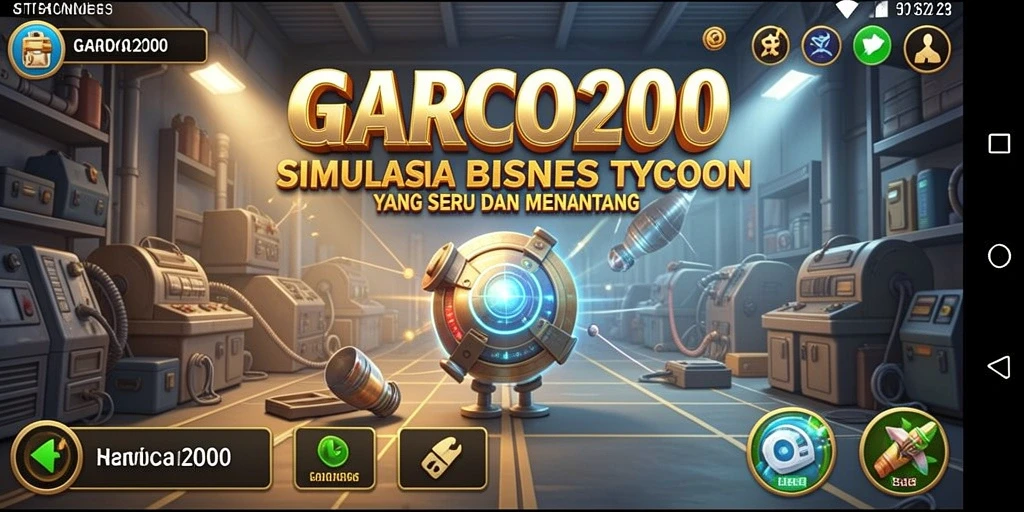 Screenshot permainan GARCO200 menampilkan aksi manajemen bisnis yang seru.