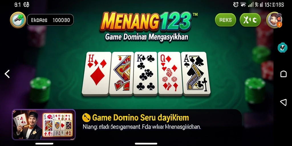 Tampilan menarik dari gameplay Domino di MENANG123.