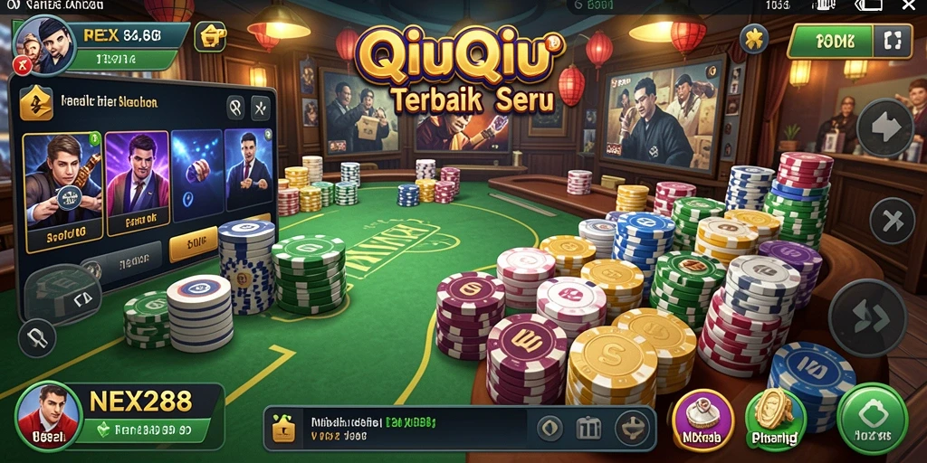 Tampilan gameplay seru dalam NEX288, menampilkan aksi QiuQiu.