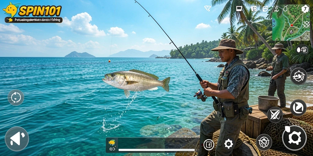 Screenshot gameplay SPIN101 yang menunjukkan pengalaman Fishing yang menarik.