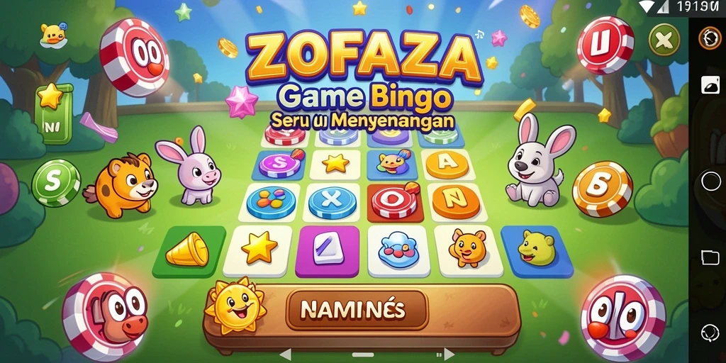 Gameplay ZOFAZA yang seru dalam bermain Bingo.